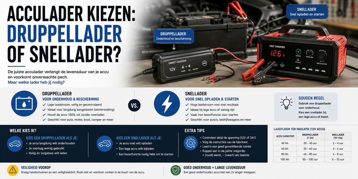 Acculader Kiezen: Druppellader of Snellader?