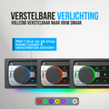Strex Autoradio met Bluetooth voor alle auto's - USB, AUX en Handsfree - Afstandsbediening - Enkel DIN Auto Radio met Ingebouwde Microfoon