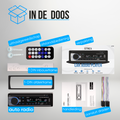 Strex Autoradio met Bluetooth voor alle auto's - USB, AUX en Handsfree - Afstandsbediening - Enkel DIN Auto Radio met Ingebouwde Microfoon