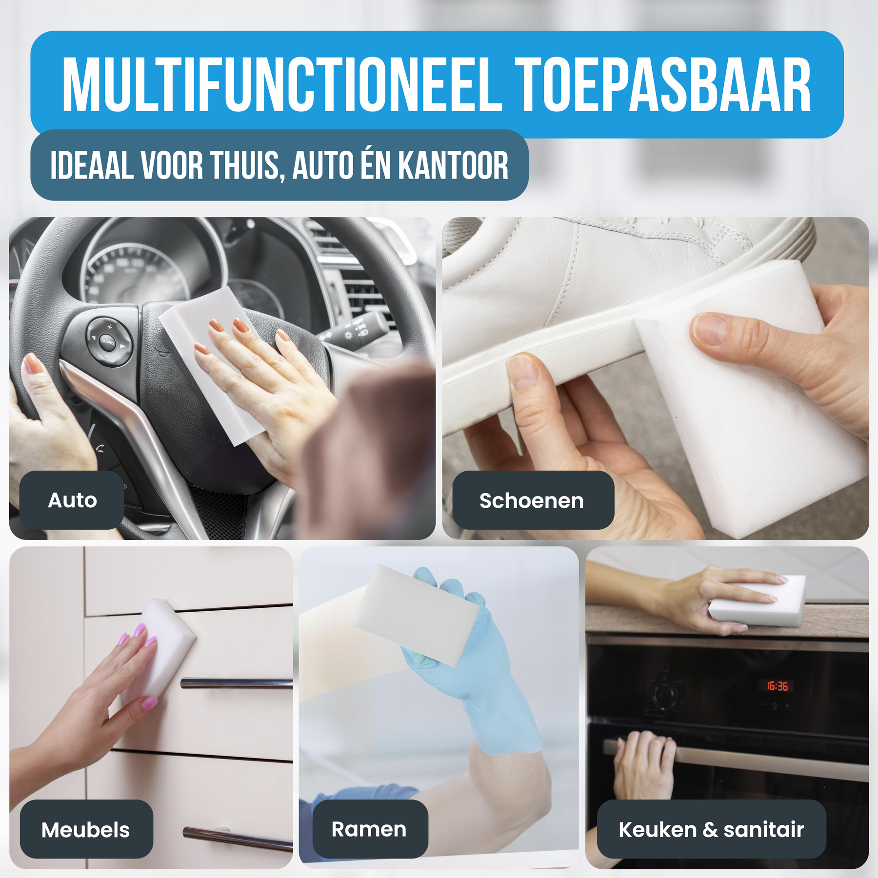 Strex Wonderspons 24 stuks - Melamine Spons - Wondersponsjes - Spons - Schoonmaaksponzen - Vlekken Verwijderen - Geschikt Voor Alle Oppervlakken