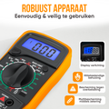 Strex Digitale Multimeter - AC / DC - Incl. 9V Batterij, Klemtangen & Opberghoes - Multi Meter