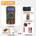 Strex Digitale Multimeter - AC / DC - Incl. 9V Batterij, Klemtangen & Opberghoes - Multi Meter