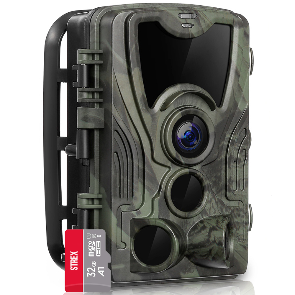 Strex Wildcamera met Nachtzicht - 120MP 4K ULTRA HD - Waterdicht - Incl. 32 GB SD - Wild Camera