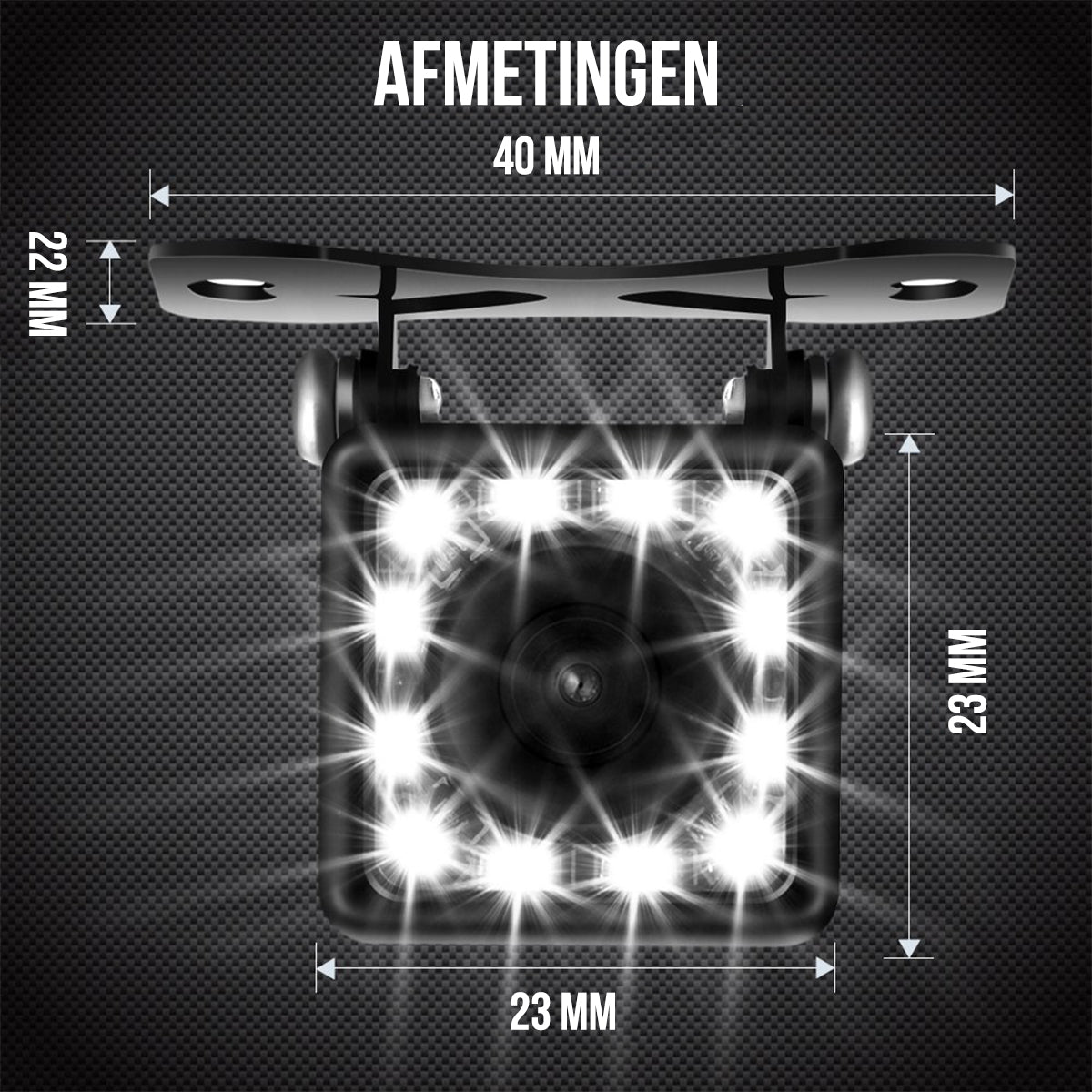 Strex Achteruitrijcamera - Universeel RCA - 12 LED Nachtzicht - IP68 Waterdicht - Achteruitrij Camera Auto