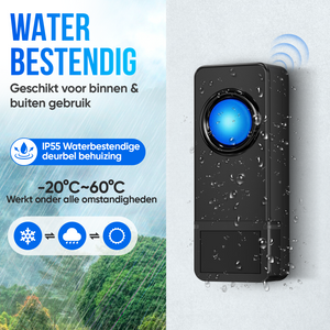 Strex Draadloze Deurbel met 2 Ontvangers - Plug & Play - 300 Meter - 4 Volume / 58 Melodieën - IP55 Waterdicht