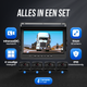 Strex Achteruitrijcamera Set Bedraad Met 4 Camera's (tegelijk bekijken) - 9" Scherm - 18LED Nachtzicht 15m - IP66 Waterdicht - Achteruitrij Camera