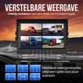 Strex Achteruitrijcamera Set Bedraad Met 4 Camera's (tegelijk bekijken) - 9" Scherm - 18LED Nachtzicht 15m - IP66 Waterdicht - Achteruitrij Camera