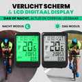 Strex Draadloze Fietscomputer - 17 Functies - Extra Groot Scherm - Draadloze Fiets Computer Draadloos Waterdicht - NL Handleiding