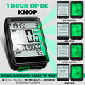 Strex Draadloze Fietscomputer - 17 Functies - Extra Groot Scherm - Draadloze Fiets Computer Draadloos Waterdicht - NL Handleiding
