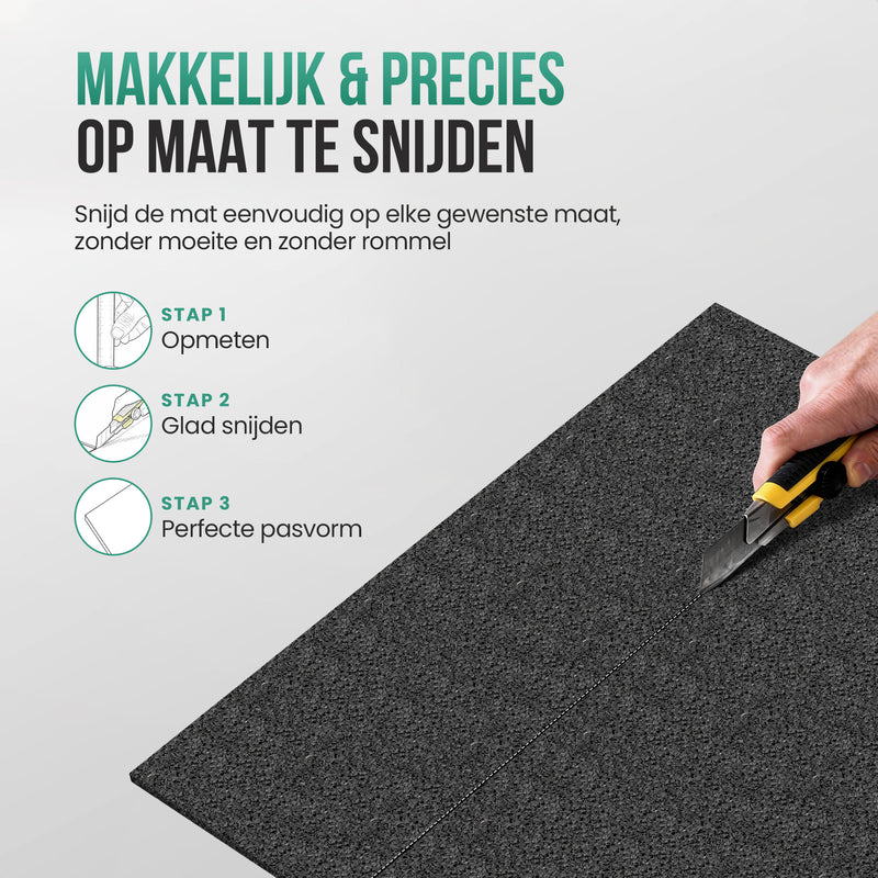 Strex Anti Trillingsmat Wasmachine en Wasdroger - 60 x 60 CM - Geluidsdempende Antislip Mat - Trillingsdemper - Rubber Mat