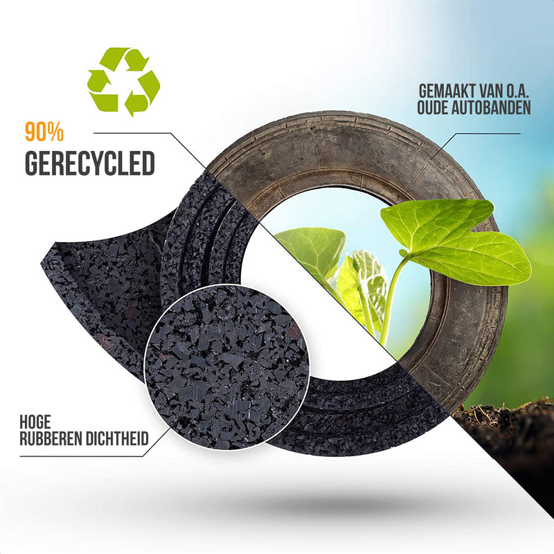 Strex Anti Trillingsmat Wasmachine en Wasdroger - 60 x 60 CM - Geluidsdempende Antislip Mat - Trillingsdemper - Rubber Mat