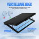 Strex Laptop Cooler - 12" - 17 Inch - Verstelbaar - 5 Ventilators - Laptop Koeler - Cooling Pad