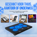Strex Laptop Cooler - 12" - 17 Inch - Verstelbaar - 5 Ventilators - Laptop Koeler - Cooling Pad