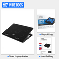 Strex Laptop Cooler - 12" - 17 Inch - Verstelbaar - 5 Ventilators - Laptop Koeler - Cooling Pad