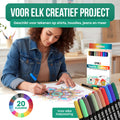Strex Textielstiften - 20 stuks - Kleding stiften - Textielmarkers - Textiel Stiften