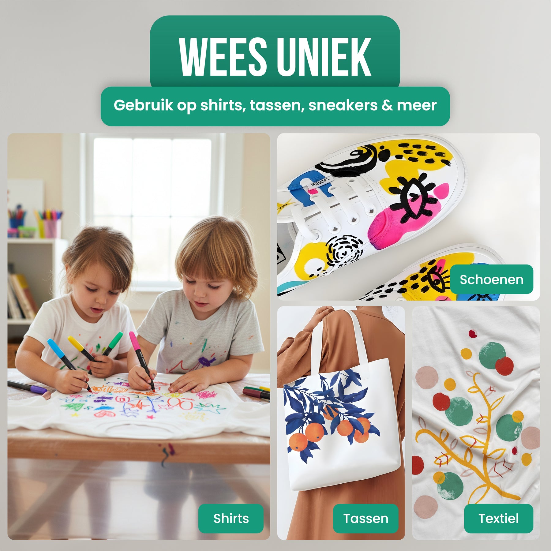 Strex Textielstiften - 20 stuks - Kleding stiften - Textielmarkers - Textiel Stiften