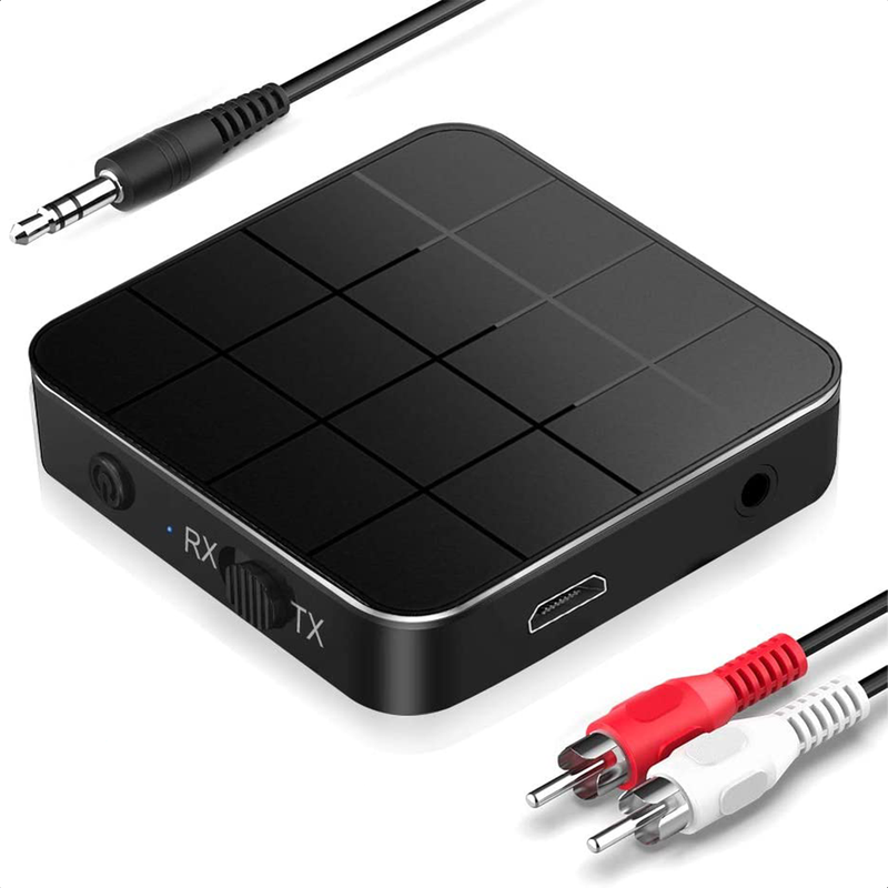 Strex Bluetooth Transmitter & Receiver 2 in 1 - BT 5.0 - 3.5MM AUX / RCA - Bluetooth Zender - Bluetooth Ontvanger - Bluetooth Transmitter - Bluetooth Receiver