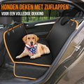 Strex Hondendeken Auto Achterbank en Kofferbak - 137 x 147 CM - Beschermhoes - Hondenkleed - Honden Deken Auto Achterbank - Incl. Hondenriem En Opbergzak
