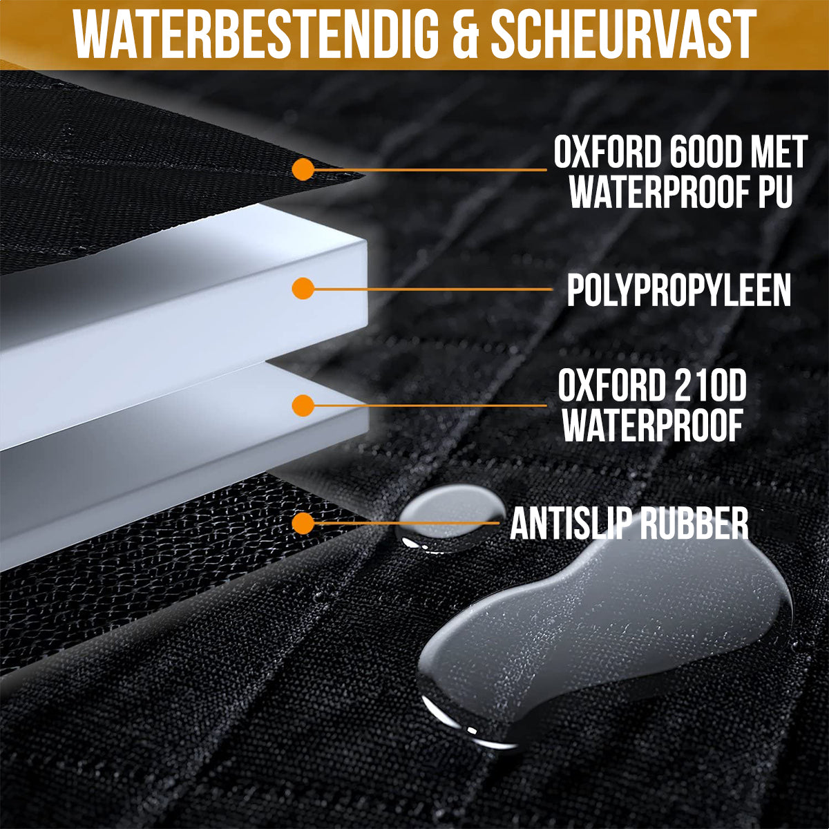 Strex Hondendeken Auto Achterbank en Kofferbak - 137 x 147 CM - Beschermhoes - Hondenkleed - Honden Deken Auto Achterbank - Incl. Hondenriem En Opbergzak
