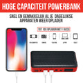 Strex 12V Jumpstarter voor Auto - 1000A / 18.000 mAh - 4-in-1 Starthulp met Powerbank, LED Zaklamp en SOS Noodlicht - In Opbergkoffer