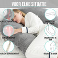 Strex Zwangerschapskussen XXL - 280cm - Afneembare Hoes - Zijslaapkussen / Body Pillow / Lichaamskussen / Voedingskussen