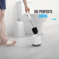 Strex Toiletborstel Siliconen met Houder - Sneldrogend, Hygiënisch & Antibacteriële Werking - WC Borstel - Toilet Borstel Houder