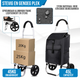 Strex Boodschappentrolley met Wielen - Opvouwbaar - Afneembare Boodschappentas - Boodschappenwagen