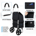 Strex Boodschappentrolley met Wielen - Opvouwbaar - Afneembare Boodschappentas - Boodschappenwagen