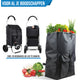 Strex Boodschappentrolley met Wielen - Opvouwbaar - Afneembare Boodschappentas - Boodschappenwagen