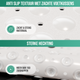 Strex Badmat / Antislipmat Douche - 53x53CM - Met Zuignappen - Douchemat Antislip voor Douche - Badkamermat