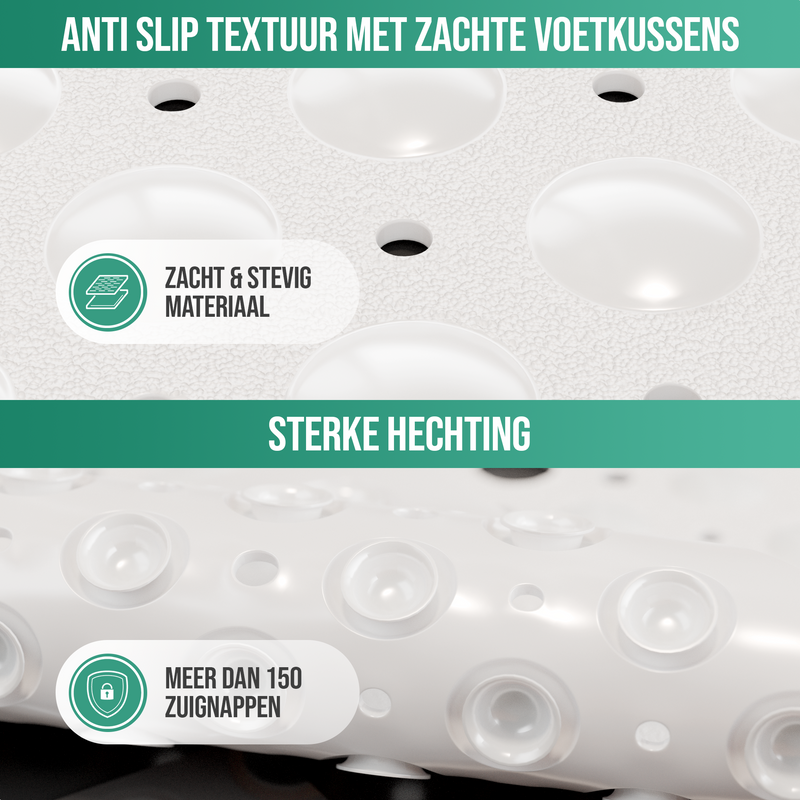 Strex Badmat / Antislipmat Douche - 53x53CM - Met Zuignappen - Douchemat Antislip voor Douche - Badkamermat