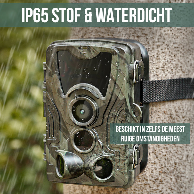 Strex Wildcamera met WiFi en Nachtzicht - 120MP 4K ULTRA HD - Waterdicht - Incl. 32 GB SD - Wild Camera