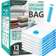 Strex Vacuumzakken Dekbedden & Kleding - 14 Stuks / 4 Maten - Reiszakken / Vacumeerzakken - Incl. Handpomp