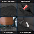 Strex Hondendeken Auto Achterbank en Kofferbak - 137 x 147 CM - Beschermhoes - Hondenkleed - Honden Deken Auto Achterbank - Incl. Hondenriem En Opbergzak - ZWART