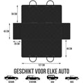 Strex Hondendeken Auto Achterbank en Kofferbak - 137 x 147 CM - Beschermhoes - Hondenkleed - Honden Deken Auto Achterbank - Incl. Hondenriem En Opbergzak - ZWART