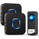 Strex Draadloze Deurbel met 2 Ontvangers Op Batterij - Plug & Play - 300 Meter - 4 Volume / 58 Melodieën - IP55 Waterdicht