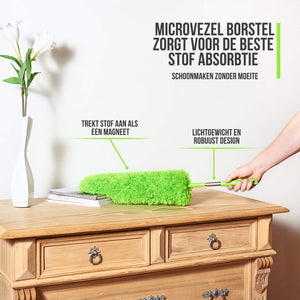 Strex Telescopische Plumeau Set met Telescoopsteel - 60 tot 140 cm - Uitschuifbaar - Flexibel - Microvezel Ragebol - 5-Delige schoonmaak set