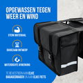 Strex Dubbele Fietstassen Waterdicht - Fietstas 40 Liter - Zwart - Met Reflectoren - Elektrische Fiets