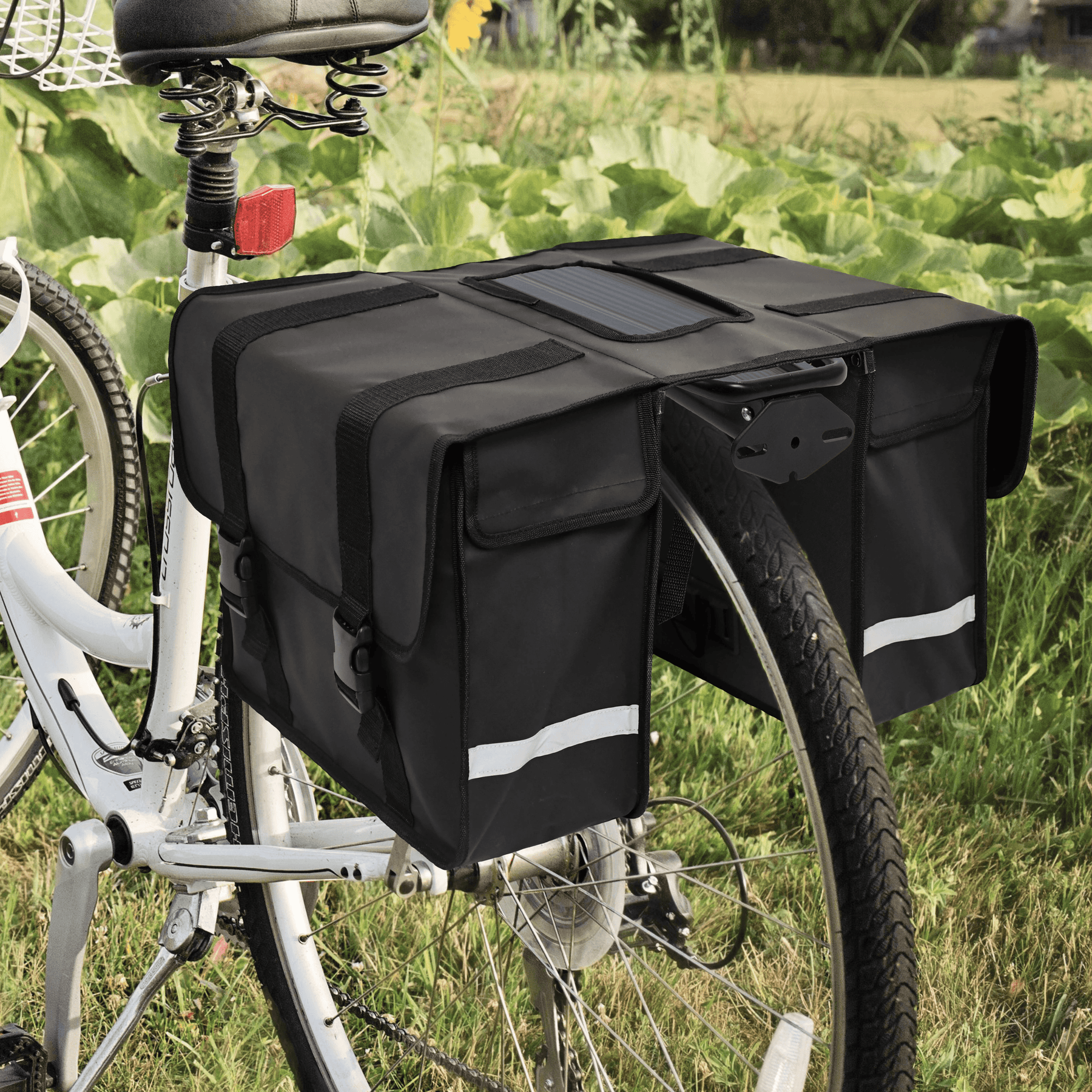 Strex Dubbele Fietstassen Waterdicht - Fietstas 40 Liter - Zwart - Met Reflectoren - Elektrische Fiets