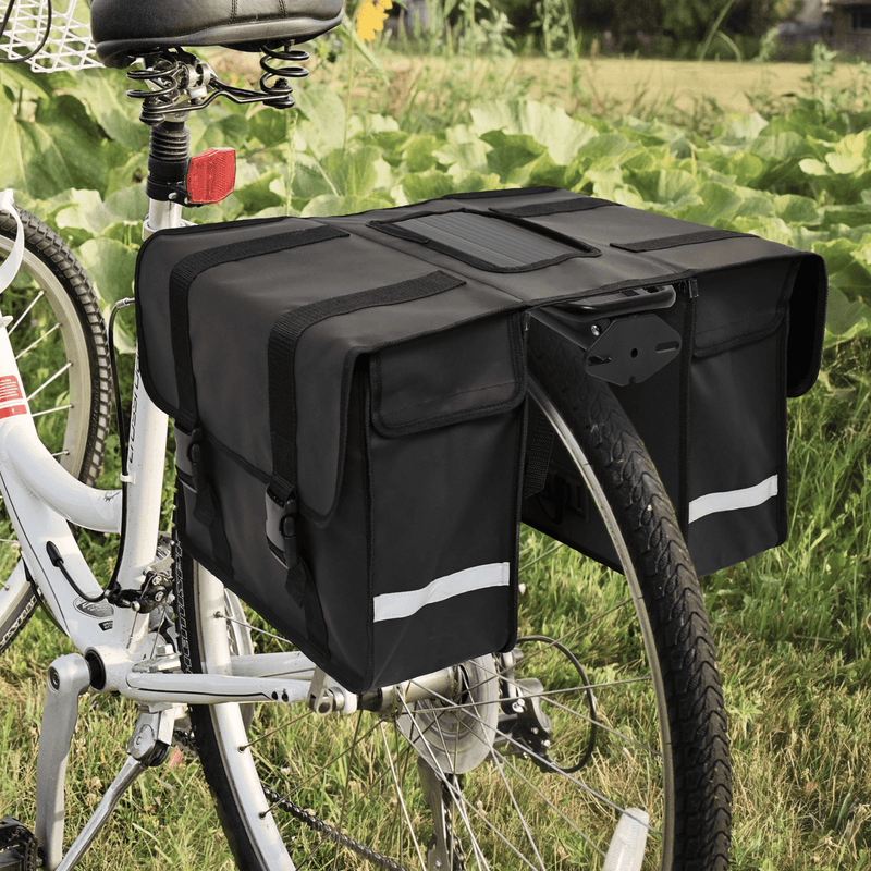 Strex Dubbele Fietstassen Waterdicht - Fietstas 40 Liter - Zwart - Met Reflectoren - Elektrische Fiets