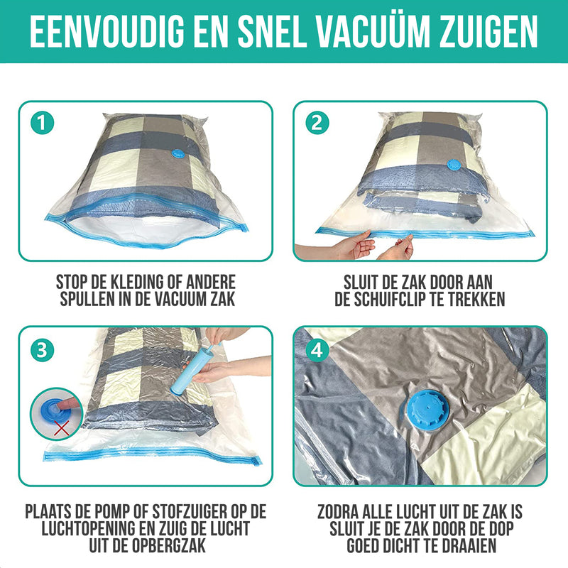 Vakuumbeutel-Set 23-teilig — 4 Größen + Pumpe