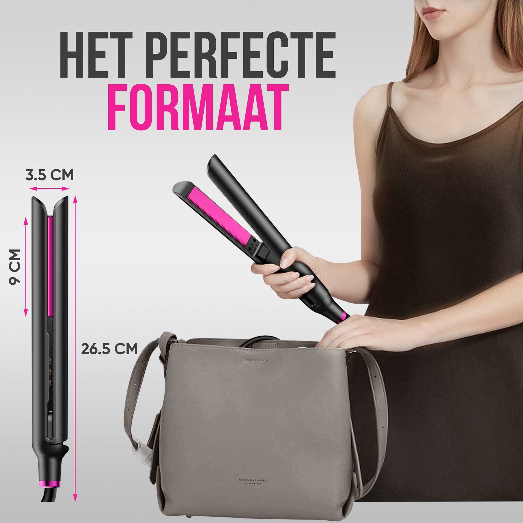Strex Stijltang - 2 in 1 - Stijlen en Krullen - Keramisch - 120℃/230℃ - Krultang