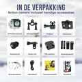 Strex Action Camera 4K 16MP - 60FPS / 30M Waterdicht / WiFi - Inclusief Accessoires - Actiecamera - Onderwatercamera