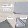 Strex Projectiescherm - Beamerscherm - 100 Inch - 16:9 - Projectiedoek - 160° Kijkhoek - Inclusief Bevestigingsmateriaal - 220x120 CM