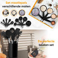 Strex Keukengerei Set met Houder 43 delig - Hittebestendig / BPA Vrij / Siliconen - Keuken Gerei