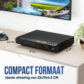 Strex DVD Speler Met HDMI - Full HD 1080P - Afstandsbediening - USB - HDMI/RCA - Regio Vrij - Zwart