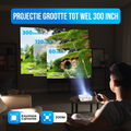 Strex Beamer - 1080P Full HD - 15000 Lumen - Draadloos Streamen - WiFi - Bluetooth - Mini Beamer - Projector