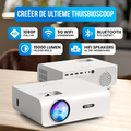 Strex Beamer - 1080P Full HD - 15000 Lumen - Draadloos Streamen - Inclusief Tas/Projectiescherm - WiFi - Bluetooth - Mini Beamer - Projector