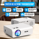 Strex Beamer - 1080P Full HD - 15000 Lumen - Draadloos Streamen - Inclusief Tas/Projectiescherm - WiFi - Bluetooth - Mini Beamer - Projector