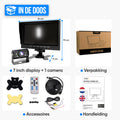 Strex Achteruitrijcamera Set Bedraad HD 1080P - 7" Scherm - 18LED Nachtzicht 15m - IP69 Waterdicht - Achteruitrij Camera
